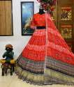 Designer Muslin Cotton Printed Lehenga Choli With Mirror Work thumb 7