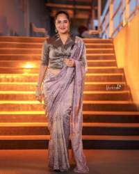 designer Organza Silk Saree with Embroidery Sequnce Work