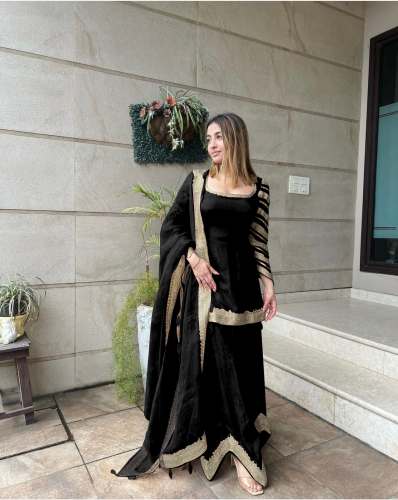 Designer Party Wear Look New Sharara Palazzo Suit