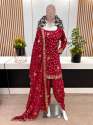 Designer Party Wear Look Top ,Dhoti Salwar and Dupatta