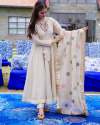 Designer Pure Heavy Sandhery Silk Gown Pant & Dupatta thumb 2