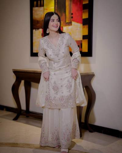 Designer Readymade Top Plazzo Collection With Fancy Embroidery Work 