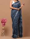 beautiful Digital Printed Linen saree 