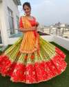 Designer Silk Lehenga Choli With Real Mirror Work thumb 1