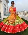 Designer Silk Lehenga Choli With Real Mirror Work thumb 2