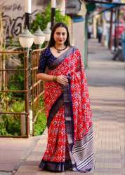 Designer Soft Silk Printed Patola Saree 
