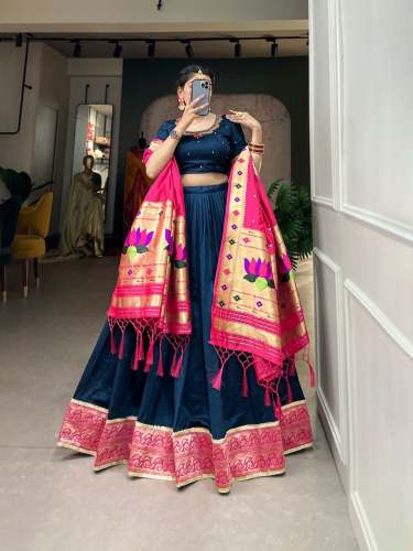 designer Vichitra Silk lehenga
