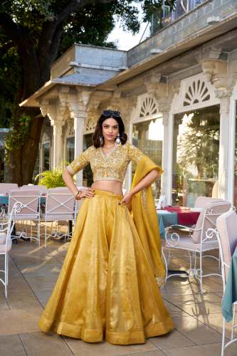 Designer Yellow Color Lehenga Choli Collection 