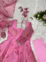  Digital Printed Pure Silk Organza Anarkali Suit With Pant And Dupatta  thumb 4