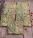 Dola Silk Gotapatti embroidery saree thumb 6