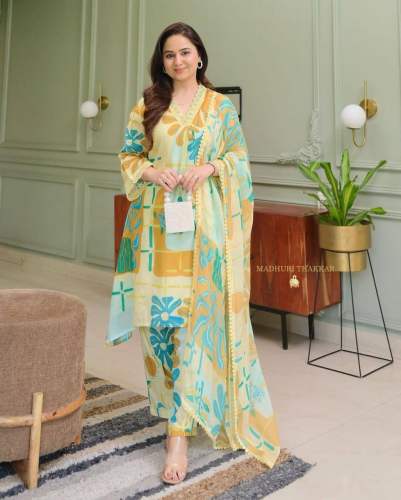 Embrace elegance with abstract floral Suit Set 