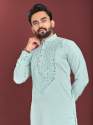 Embroidered Mirror Work Kurta Men thumb 2