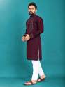 Embroidered Mirror Work Kurta Men thumb 5