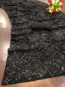Embroidered work with sequins work saree thumb 9