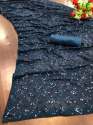 Embroidered work with sequins work saree thumb 10