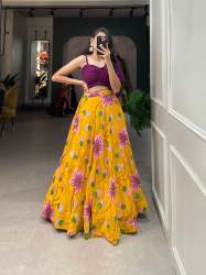Fancy Georgette Sequence Work Lehenga Choli