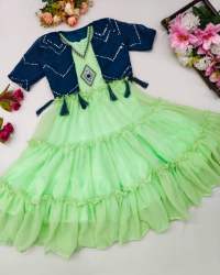 Fancy Kids Wear Georgette Gown 