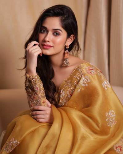 FANCY SOFT ORGANZA EMBROIDERY SAREE 