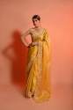 FANCY SOFT ORGANZA EMBROIDERY SAREE  thumb 1