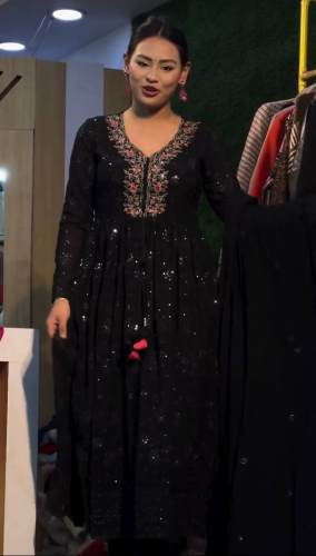 Faux Georgette Gown