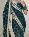 FAUX GEORGETTE HAND  BANDHANI PRINT SAREE thumb 5