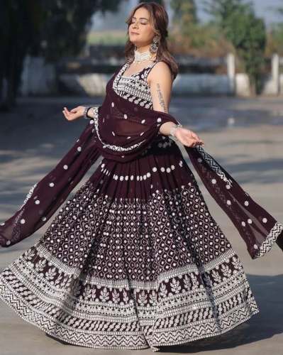 Faux Georgette Sequence Lehenga