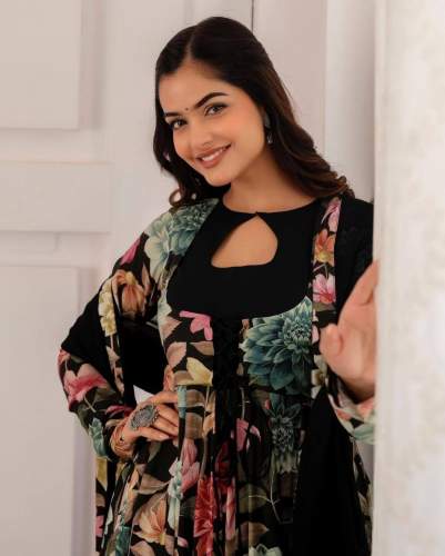 beautiful collection of Floral Print Anarkali Kurta Set