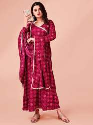  flower printed kurti with dupatta 