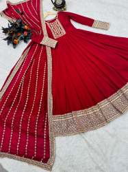 FOX GEORGETTE EMBROIDERY GOWN