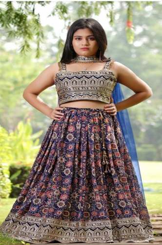 Fox Georgette Sequins Embroidered lehengha choli