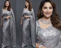 Full Georgette Sequence Embroidery Work Saree