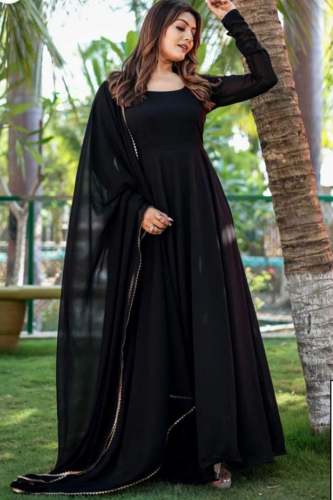 Georgette Anarkali kurta with dupatta 