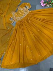 Georgette Gown And Embroidery Work 