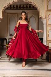 Georgette  Gown with ANARKALI DUPPATTA