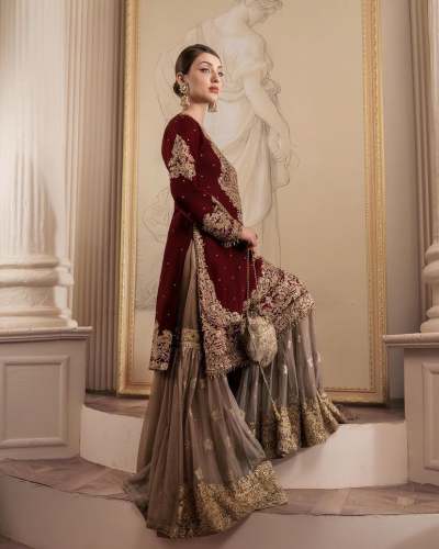 GEORGETTE KURTI WITH BEAUTIFUL FULLY SEQUINS EMBROIDERED 