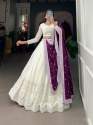Georgette Mirror Work Lehenga  thumb 1