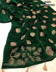 Georgette Pleating Crush Saree 