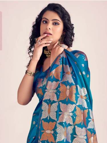 Glamorous  Printed Banarasi Style Silk Saree