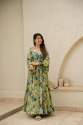 GLORY GREEN CHINON MAXI DRESS thumb 2