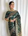 green-color-banarasi-soft-silk-saree