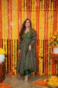 Green Color Tabby Organza Suit with Dupatta 