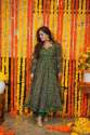 Green Color Tabby Organza Suit with Dupatta  thumb 4