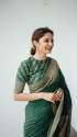 Green Pure Banarasi Silk Weaved With Copper Zari  thumb 2