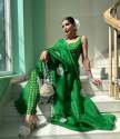 Green Silk Suit Set With Dupatta thumb 1