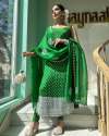 Green Silk Suit Set With Dupatta thumb 2