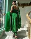 Green Silk Suit Set With Dupatta thumb 3