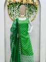 Green Silk Suit Set With Dupatta thumb 5
