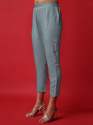 Grey Color Viscose Rayon Kurti Pant With Dupatta thumb 6