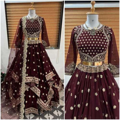 Heavy Blooming Georgette with work lehengha choli