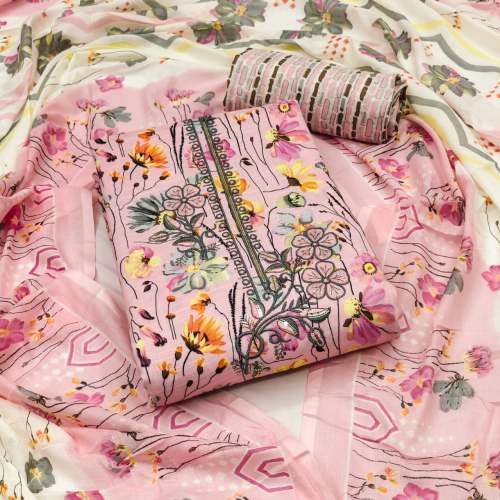  Heavy Cotton print Dress Material With Dupatta